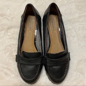 Topshop Black Loafers Size 7.5 / 38